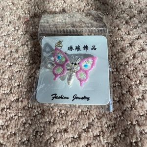 Purple butterfly hair clips